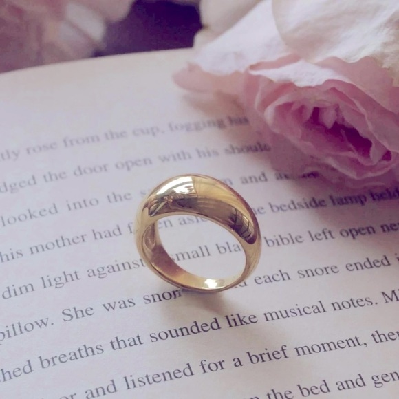 18K Gold Plated Dome Ring - Picture 2 of 9